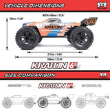 ARRMA ARA8608V6T1 Kraton 6S BLX 1/8 Speed Monster Truck Orange RTR