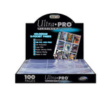 Ultra Pro Platinum Series Hologram 9 Pocket Top Load Clear Card Pages (100 per box)