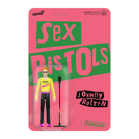 Johnny Rotten Sex Pistols Never Mind the Bollocks Super7 Reaction Figure