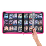 BCW Gaming Z-FOLIO 12-Pocket LX Album Pink Holds 480 Cards Zipper Closure
