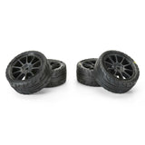 Pro-Line Racing PRO1032010 1/14 Vector Tire MTD 12mm Black Velocity Wheel (4) ARRMA TYPHON GROM
