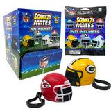 SqueezyMates 2025 NFL Gravity Feed Helmet Figure Box of 24 packs