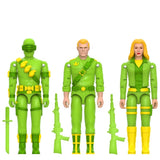 Joe 3 Pk Glow Patrol Green G.I. Joe Super 7 Reaction Action Figure