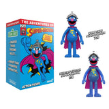 Super-Grover Sesame Street Super 7 Reaction Action Figure in Box