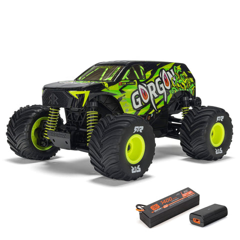 Arrma ARA2130T1 Gorgon Grom 1/16 Brushed 4X4 Truck RTR Battery Charger Yellow