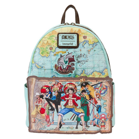 Loungefly TOE! One Piece Luffy Gang Map Mini Backpack