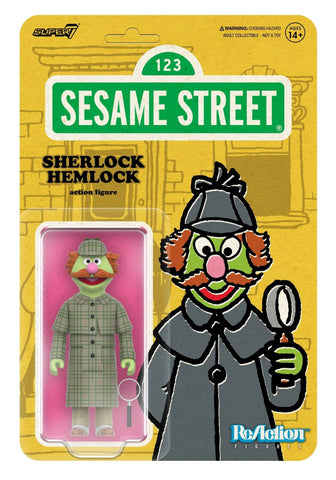 Sherlock Hemlock Sesame Street 1,2,3 Super 7 Reaction Figure