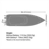 Pro Boat Sonicwake PRB-2171T1 V3 36" Self-Righting Brushless Deep-V Black