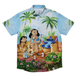 Loungefly Disney Lilo And Stitch Beach Scene Camp Shirt S Small