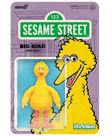 Big Bird Sesame Street 1,2,3 Super 7 Reaction Figure