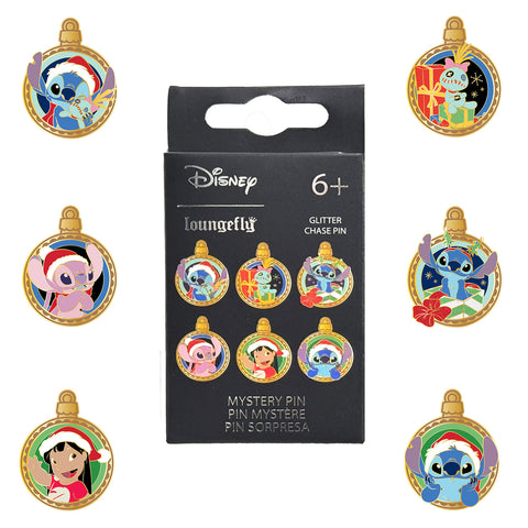 Loungefly Disney Lilo & Stitch Holiday Ornaments Mystery Box pins (One Random Pin)