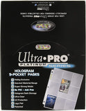 Ultra Pro Platinum Series Hologram 9 Pocket Top Load Clear Card Pages (100 per box)