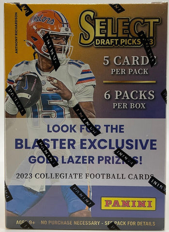 2023 Panini Select Draft Picks Football Blaster Box