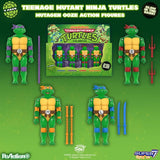 Mutagen Ooze Turtles (4-Pack, Glow) Super7 Reaction Figures