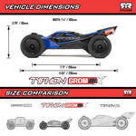 ARRMA ARA2306ST2 TYPHON GROM 223S BLX Brushless 4X4 Small Scale Buggy RTR with Battery & Charger, Blue