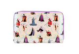 Loungefly Disney Villains Iridescent AOP Zip Around Wallet