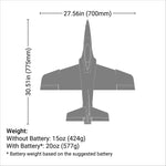 E-Flite EFL02350 Habu SS (Super Sport) 50mm EDF Jet BNF Basic with SAFE Select and AS3X