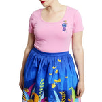 Loungefly SS Disney Alice in Wonderland Mad Keyhole Kelly T Shirt L-Large