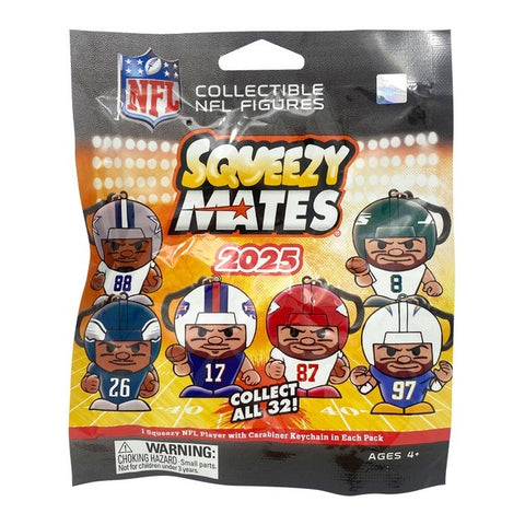 SqueezyMates 2025 NFL Gravity Feed Figurine Mystery Pack -  Series 7