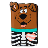 Loungefly Scooby Doo Skeleton Scooby Cosplay Zip Around Wallet Glow in The Dark