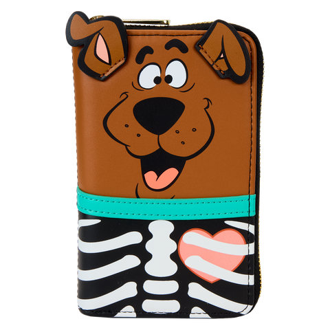 Loungefly Scooby Doo Skeleton Scooby Cosplay Zip Around Wallet Glow in The Dark