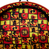 Loungefly Pixar The Incredibles 20th Anniversary Light Up Mini Backpack.