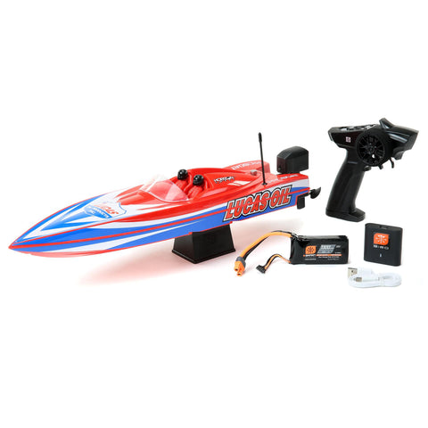 Pro Boat PRBO85044T2 Lucas Oil 17" Power Boat Racer Self-Righting Deep-V RTR