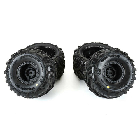 Pro-Line 1030010  Dreadnaught Mounted Black Wheel F/R (4) for ARRMA GORGON/QUAKE GROM 1/16