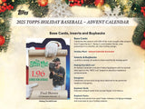 2025 Topps Holiday Advent Calendar Baseball Box