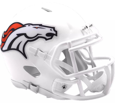 Denver Broncos 2024 Alternate White On Field Speed Riddell Mini Helmet