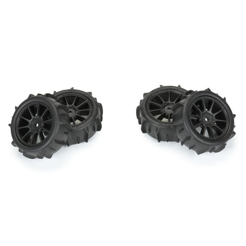 Pro-Line PRO1031010 1/14 Dumont F/R Tires MTD 12mm Black Mach-10 (4): Typhon GROM