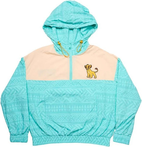 Loungefly Lion King Simba Windbreaker Half-Zip Hoodie 2X