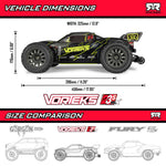 Arrma ARA3505T3 1/10 VORTEKS 223S DSC 2WD RTR Brushless Stadium Truck Pink