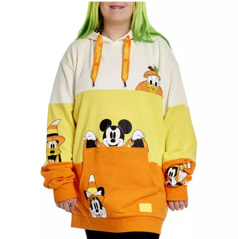 Loungefly Disney Mickey and Friends Candy Corn Hoodie XL