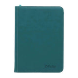 BCW GAMING Z-FOLIO 9-POCKET LX ALBUM Teal HOLDS 360 CARDS ZIPPER CLOSURE