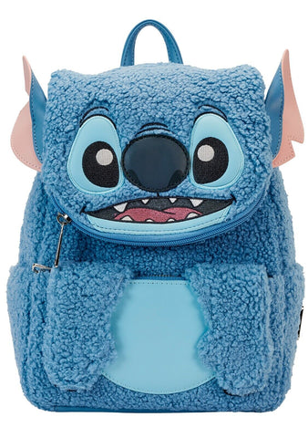 Loungefly Disney Stitch Plush Pocket Mini Backpack