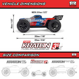 Arrma ARA2508T1 Mini Kraton 3S 4WD 1/16 RC Truck RTR Red