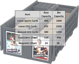 BCW 1600 ct 2 Row Collectible Card Bin Gray