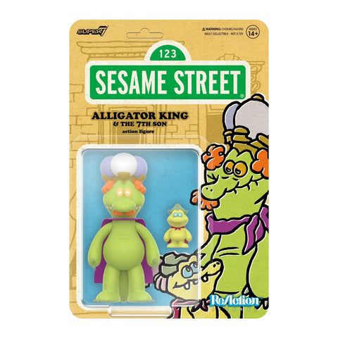 Sesame Street Alligator King & the 7th Son Super7 Reaction Action Figure