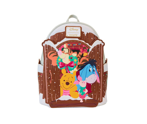 Loungefly Winnie The Pooh And Friends Holiday Scene Lights Up Mini Backpack