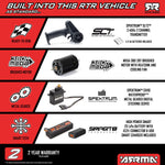 Arrma ARA2130T1 Gorgon Grom 1/16 Brushed 4X4 Truck RTR Battery Charger Yellow