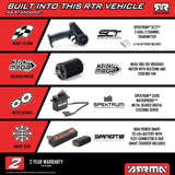 Arrma ARA2137T1 Quake Grom 1/16 Brushed 4X4 Truck RTR Battery Charger Red