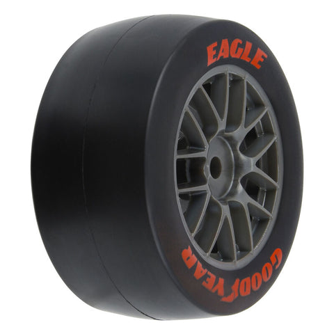 Pro-Line Racing 1/12 Goodyear Eagle Option Tire F/R MTD Gray Wheels (4): Losi NASCAR