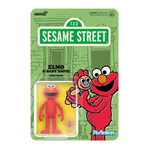 Sesame Street Elmo & Baby David Super7 Reaction Action Figure