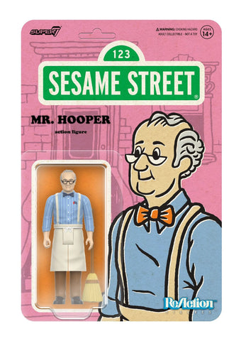 Mr. Hooper Sesame Street 1,2,3 Super 7 Reaction Action Figure