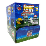 SqueezyMates 2025 NFL Gravity Feed Helmet Figure Box of 24 packs