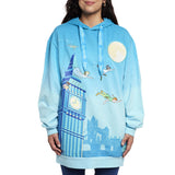 Loungefly Disney Peter Pan You Can Fly Hoodie Glow in Dark M-Medium