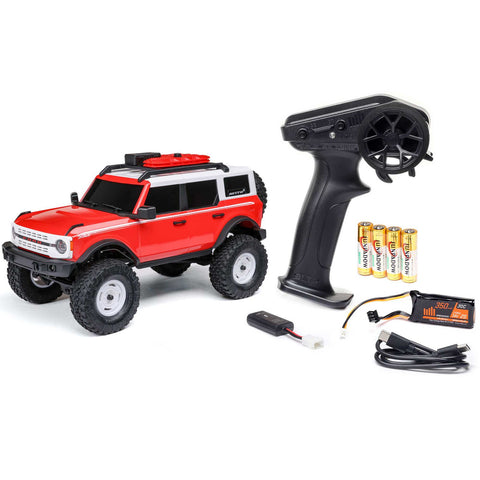 Axial AXI00006V2T6 2021 Ford Bronco SCX24 Red 1/24 RC Truck RTR