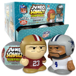 1 NFL FOOTBALL SERIES 4 JUMBO SQUEEZY MATE CAPSULE BLIND PACK 5" SLOW RISE FOAM