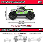 ARRMA ARA4202V4T2 1/10 GRANITE 4X4 Mega 665 Brushed Monster Truck Blue